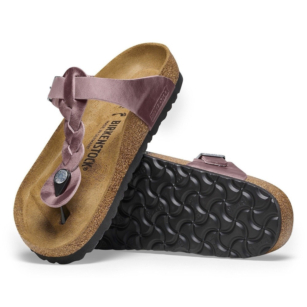 *NEW Women Size 11 EU 42 Birkenstock Gizeh Braid Oiled Leather Sandals Lavender